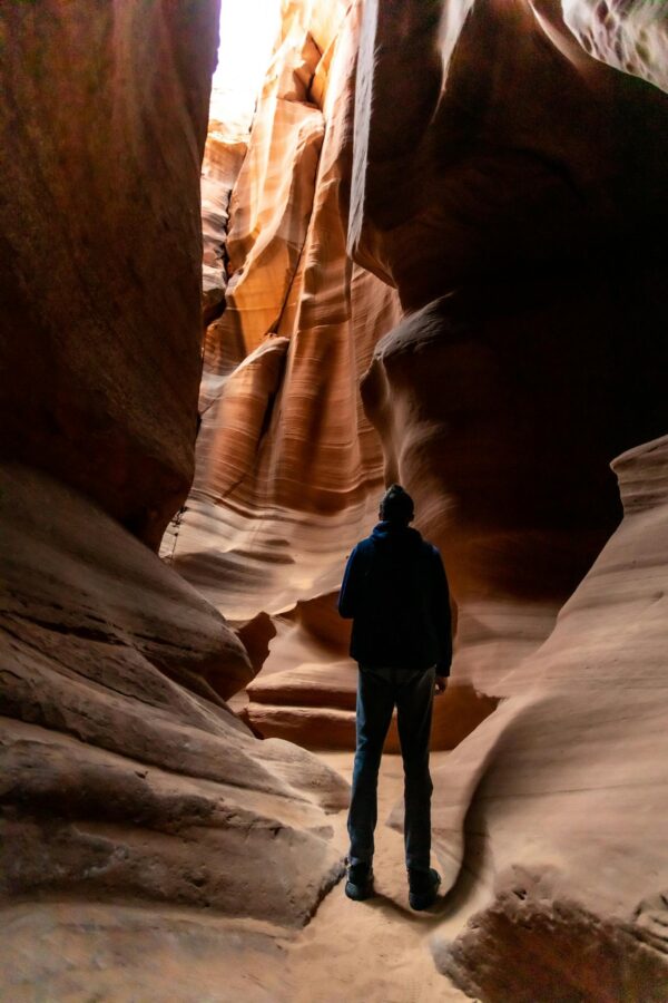 Man Standing in Antelope Canyon